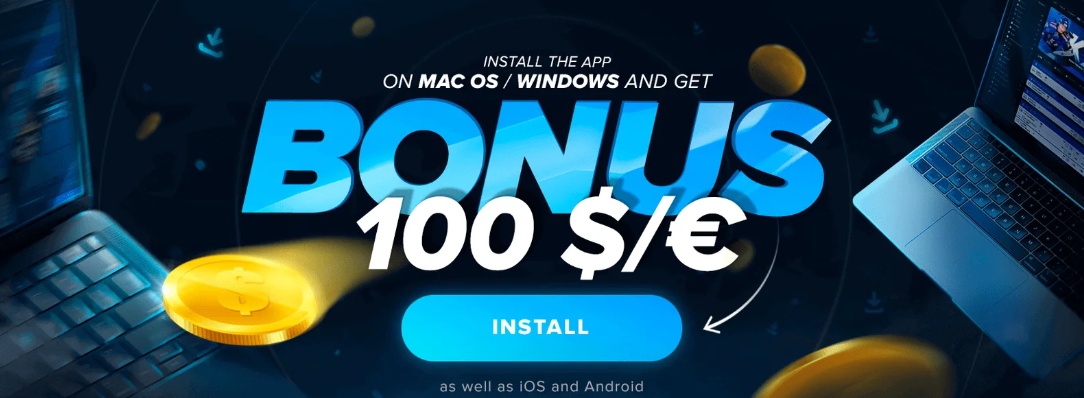 1win bonus for installing the app how to use
